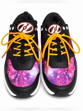 Heelys Force black and orange sneakers size kids 7/fits women’s 7/8.5